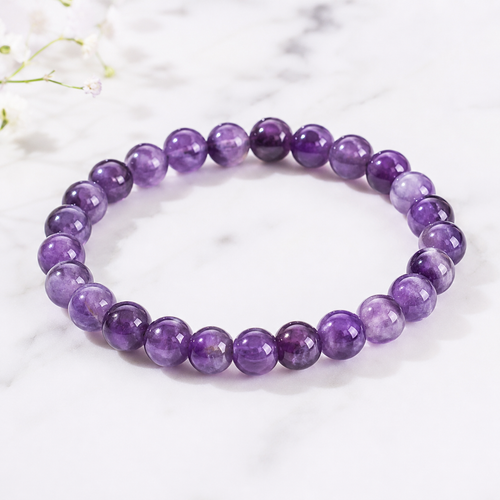 Natural Amethyst Bracelet – Crystal Healing Energy Bracelet for Women & Men