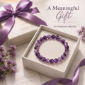 Natural Amethyst Bracelet – Crystal Healing Energy Bracelet for Women & Men