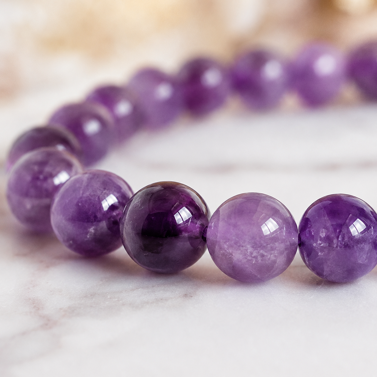 Natural Amethyst Bracelet – Crystal Healing Energy Bracelet for Women & Men
